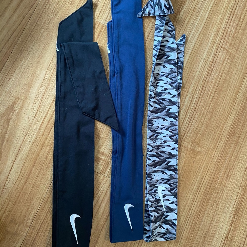 3 Nike tie headbands